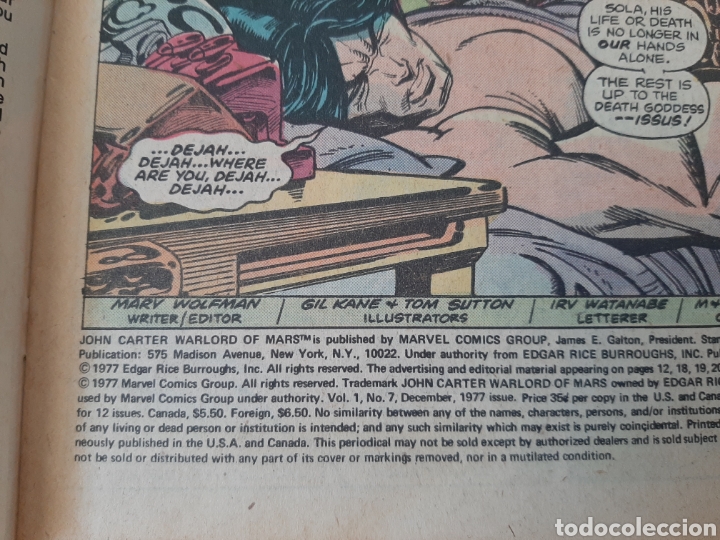 C&oacute;mics: MARVEL John Carter 1977 #7 - Foto 2