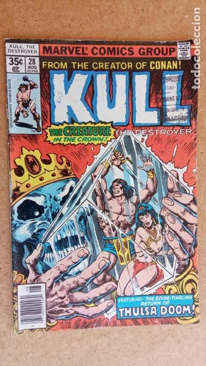 C&oacute;mics: MARVEL C&Oacute;MICS - KULL THE DESTROYER- VOL 1 N&ordm; 28 - AUGUST 1978 - Foto 1