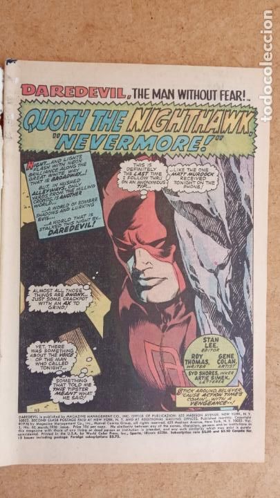 C&oacute;mics: HERE COMES ...DAREDEVIL VOL. 1 N&ordm; 62 MARCH 1970 MARVEL C&Oacute;MICS GROUP - Foto 3