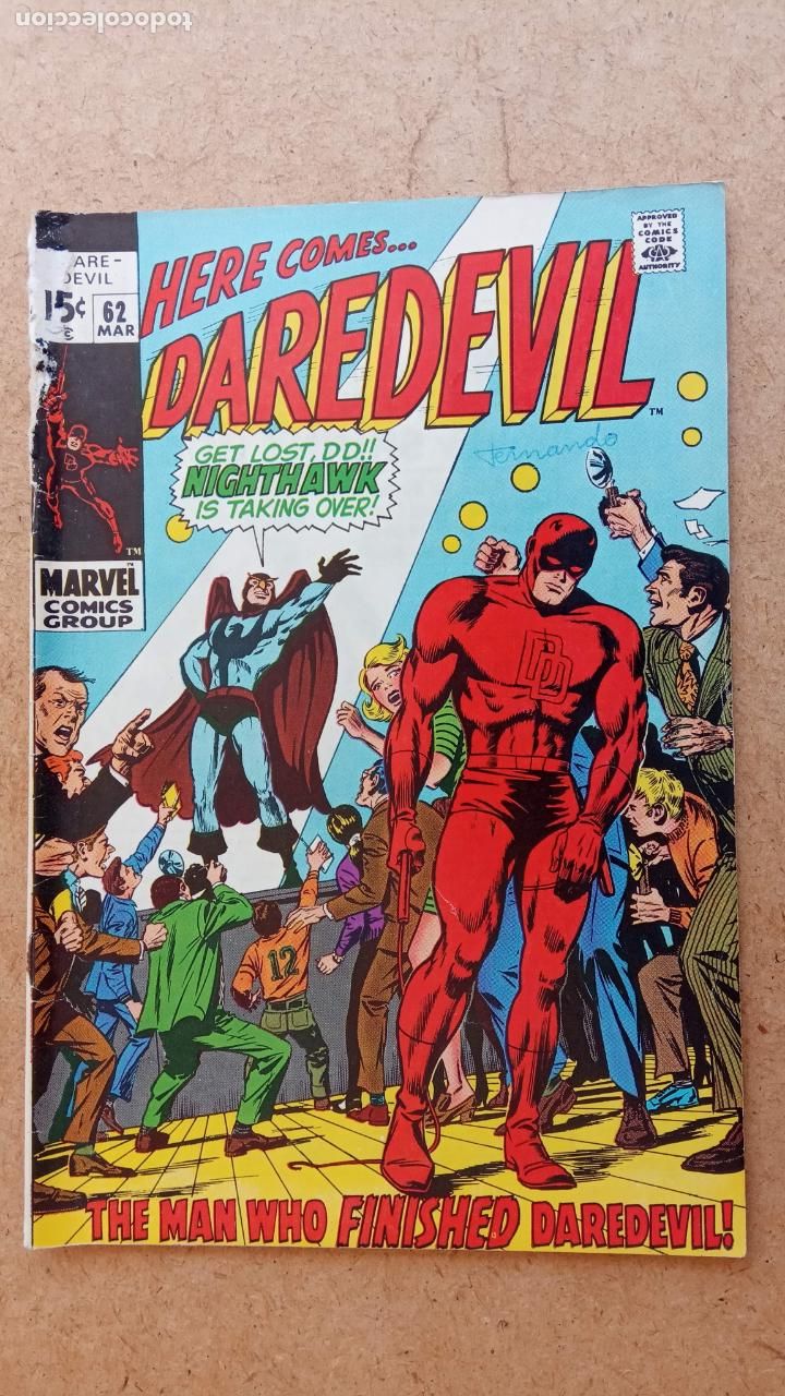 C&oacute;mics: HERE COMES ...DAREDEVIL VOL. 1 N&ordm; 62 MARCH 1970 MARVEL C&Oacute;MICS GROUP - Foto 1