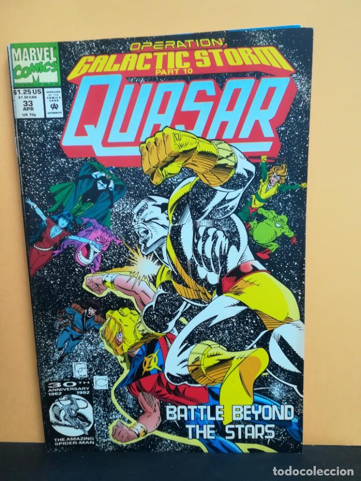 C&oacute;mics: QUASAR. N&ordm; 33. MARVEL COMICS USA. 1992. FN. - Foto 1