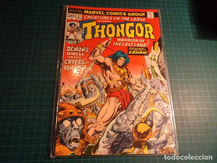 C&oacute;mics: Creatures on the loose. Thongor. N&deg;27. Marvel. - Foto 1