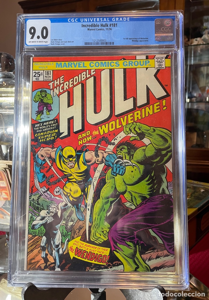 Fumetti: The incredible hulk#181 cgc 9.0 (1st full appearance of wolverine)