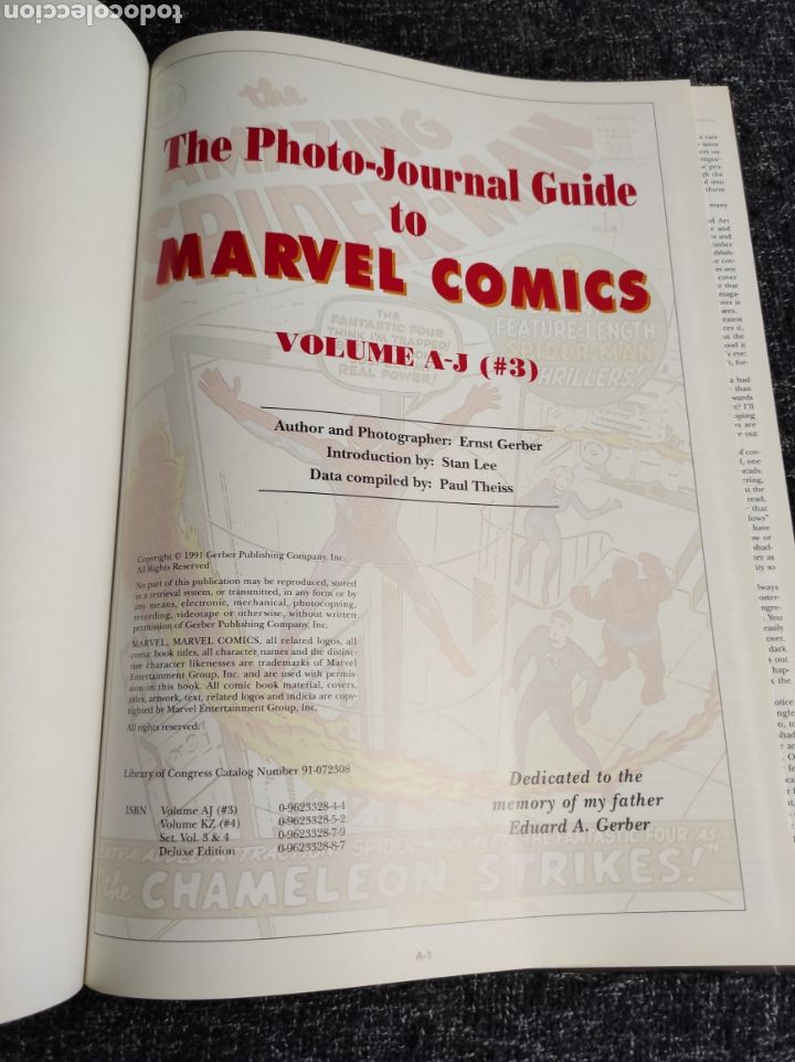C&oacute;mics: THE PHOTO - JOURNAL - GUIDE TO MARVEL COMICS ( EDICION EN INGLES ) - Foto 2