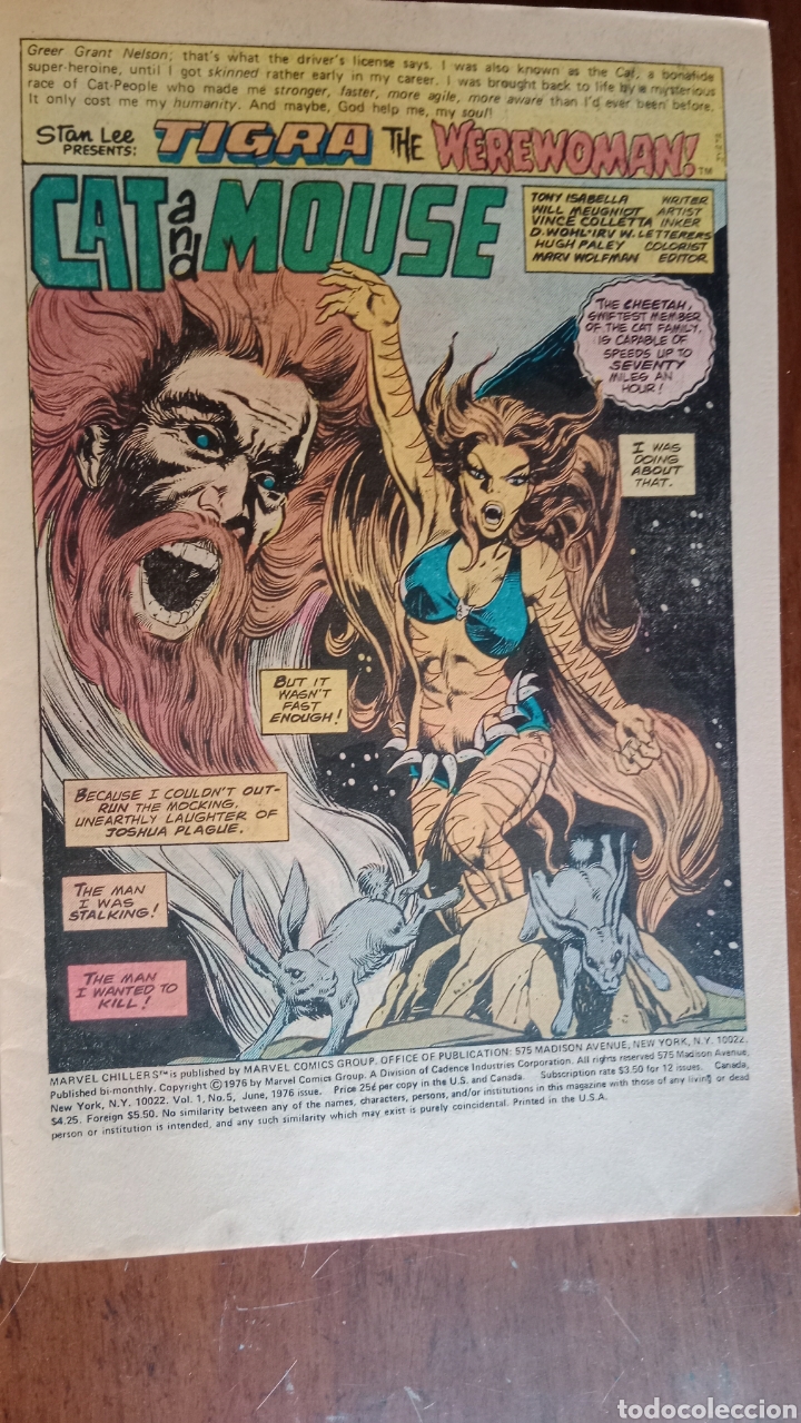 C&oacute;mics: Marvel chillers 5: Tigra - Foto 2