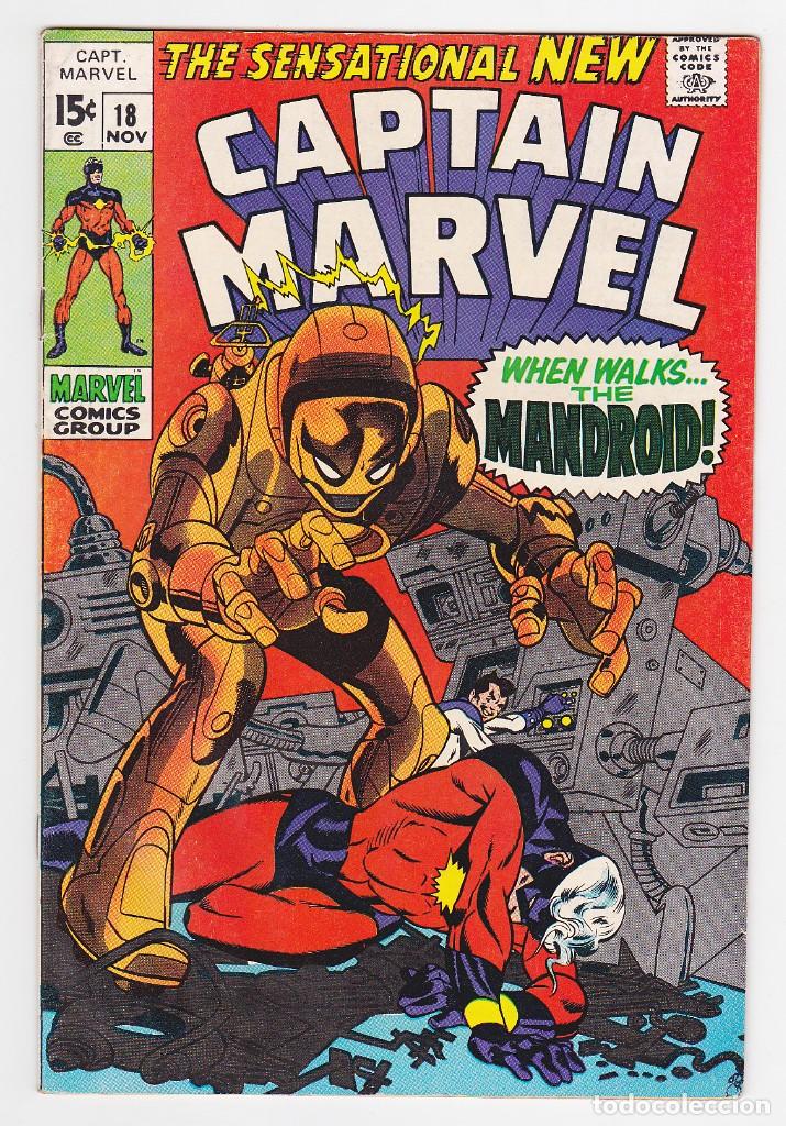 C&oacute;mics: Captain Marvel (1968) #18 (Marvel, USA) / VG+ (4.5) - Carol Danvers gets her powers - Foto 1