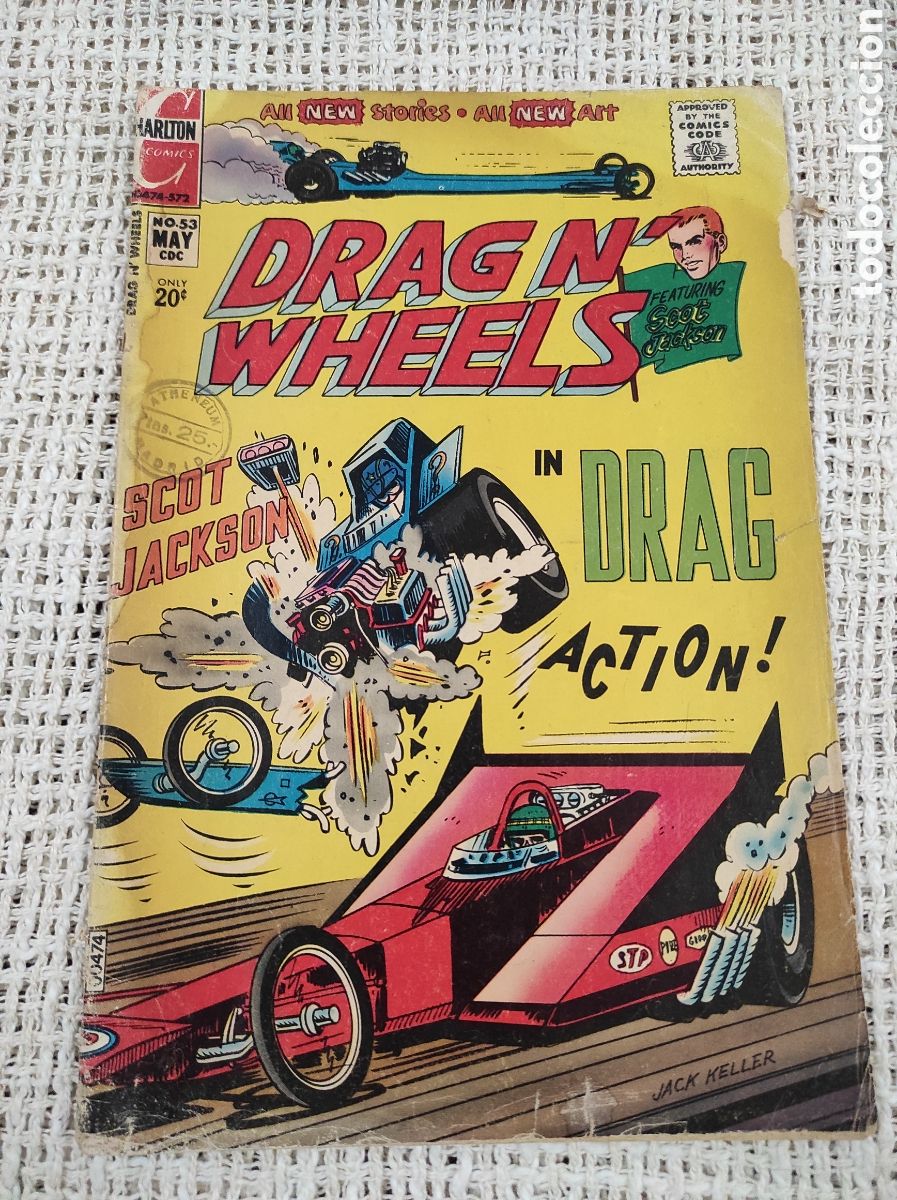 C&oacute;mics: DRAG N WHEELS VOL. 4 N&ordm; 53 - CHARLTON COMICS -COMICS USA - A&Ntilde;O 1973