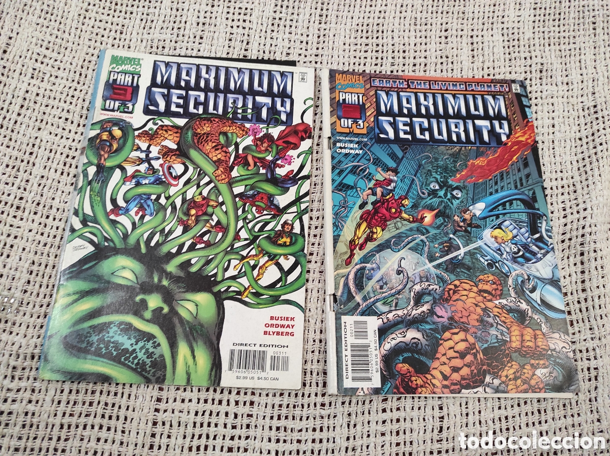 Comics: MAXIMUM SEGURITY VOL. 1 N&ordm; 2 Y 3 - COMICS MARVEL USA - A&Ntilde;O 2001