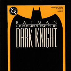 Cómics: BATMAN LEGENDS OF THE DARK KNIGHT 1 - DC 1989 VFN/NM COLLECTORS EDITION / DOBLE CUBIERTA / SHAMAN