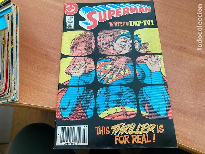 C&oacute;mics: SUPERMAN N&ordm; 421 JULY 86 TRAPPED IN IMP-TV. THIS THRILLER IS FOR REAL (ORIGINAL DC) (COB100)