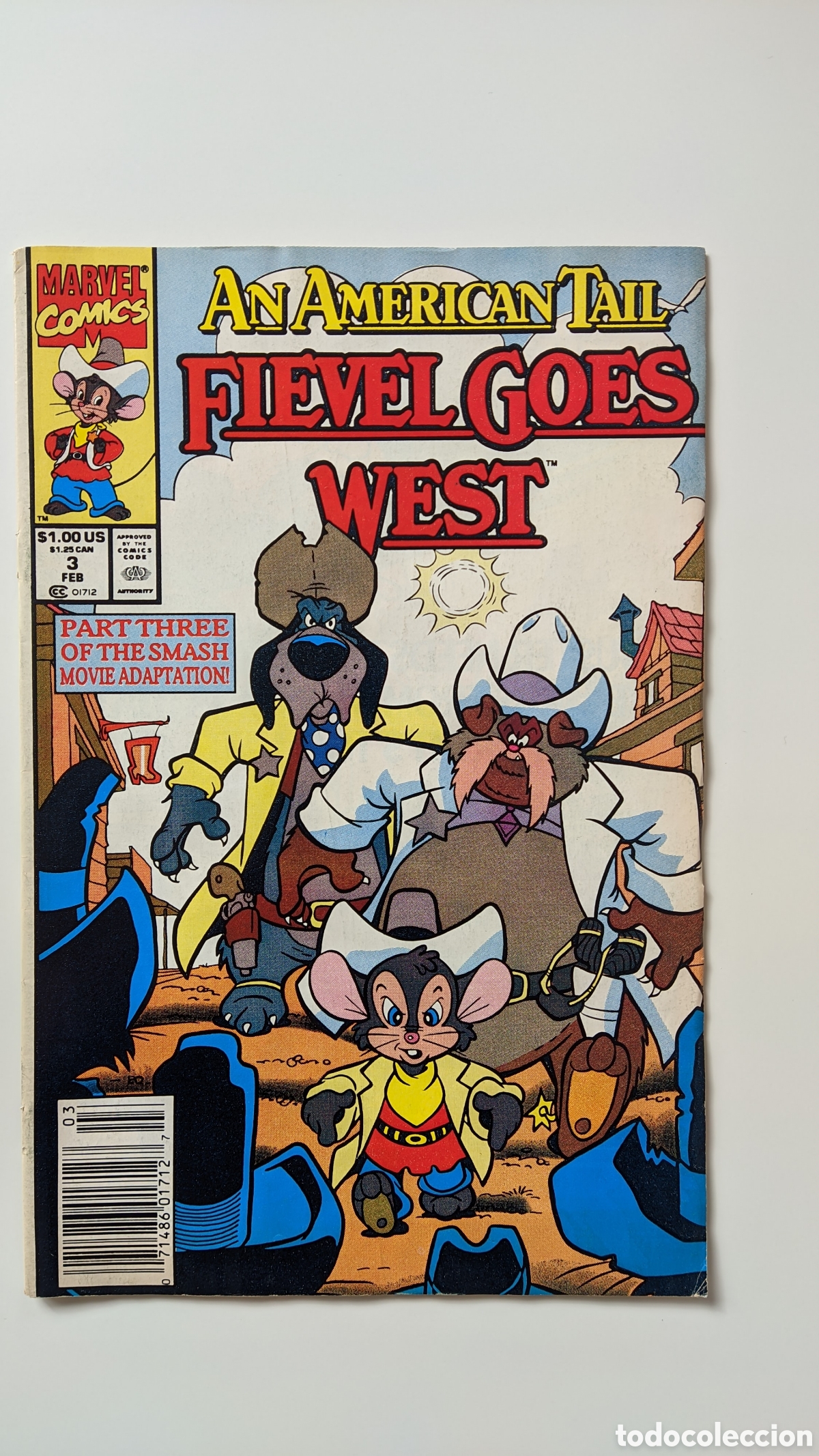 C&oacute;mics: American Tail Fievel Goes West 3 Marvel 1992