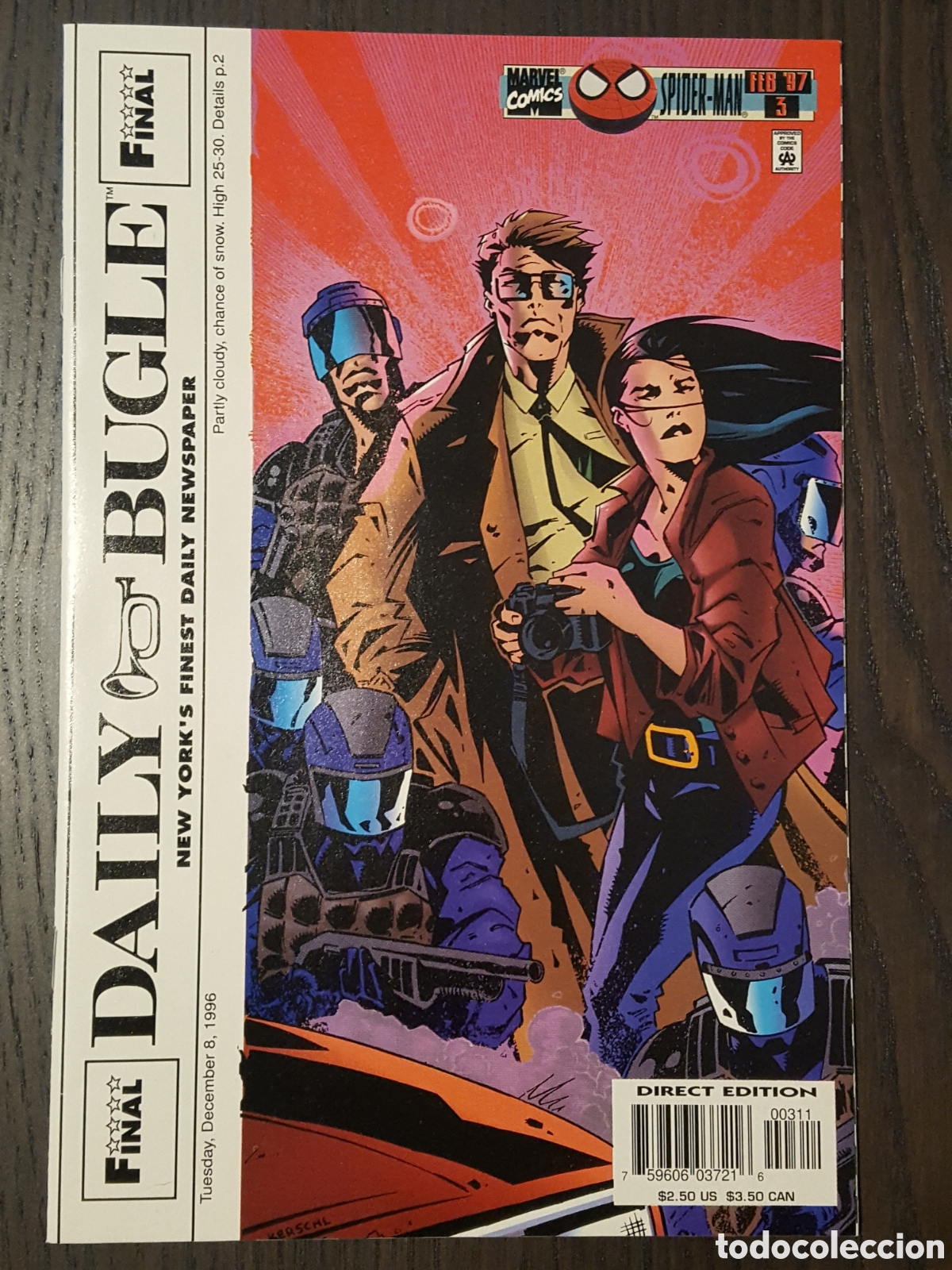 C&oacute;mics: Comic book - Daily Bugle (1996) #1, 2 y 3 - Spiderman - Marvel Comics - Paul Grist - Foto 6