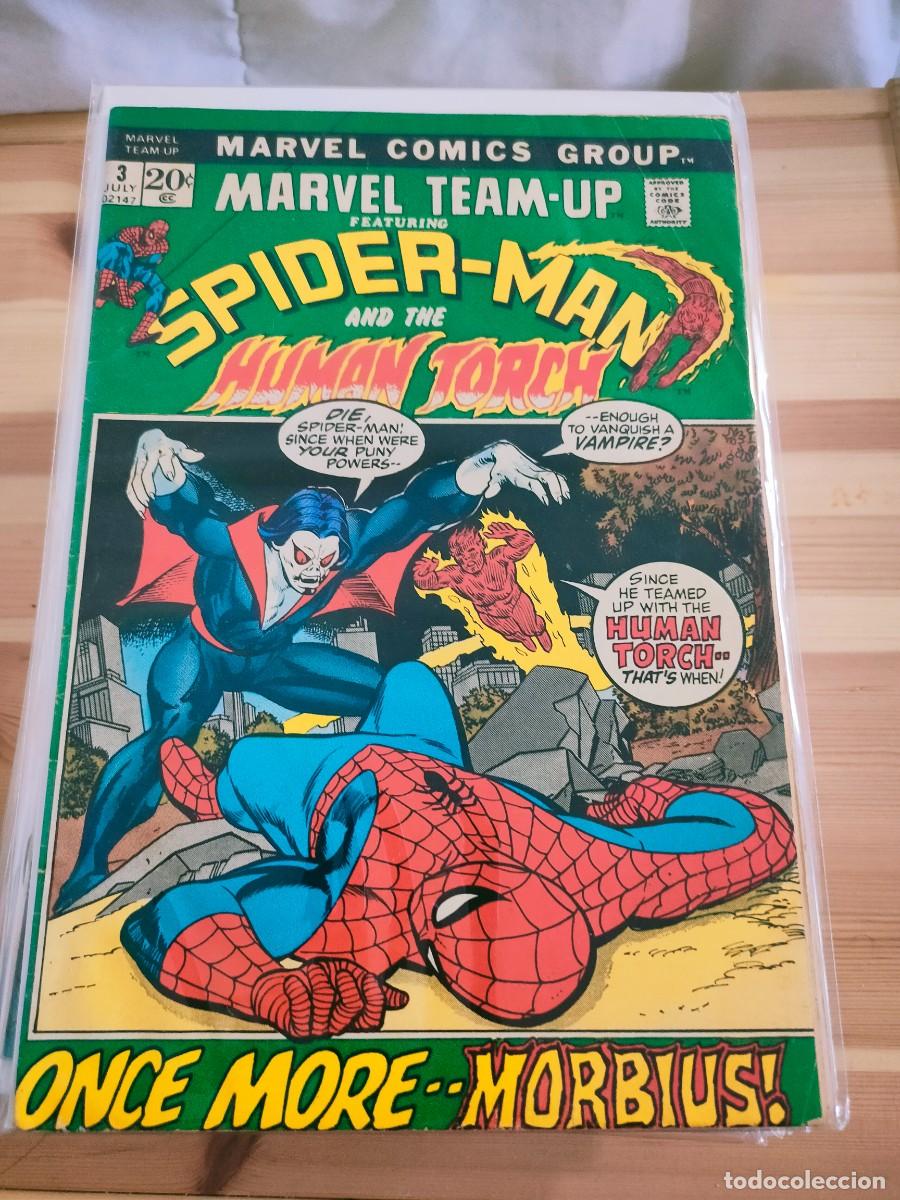 C&oacute;mics: Marvel Team Up 3 Spider Man and Human Torch 1972 3rd Morbius - Foto 1