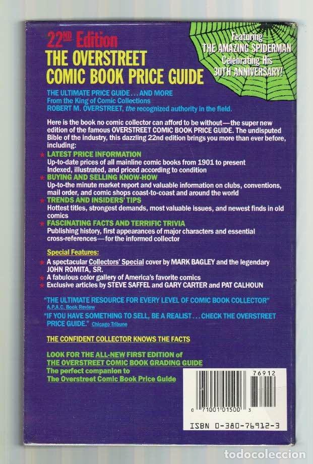 C&oacute;mics: OVERSTREET COMIC-BOOK PRICE GUIDE #22 (1992) - Foto 2