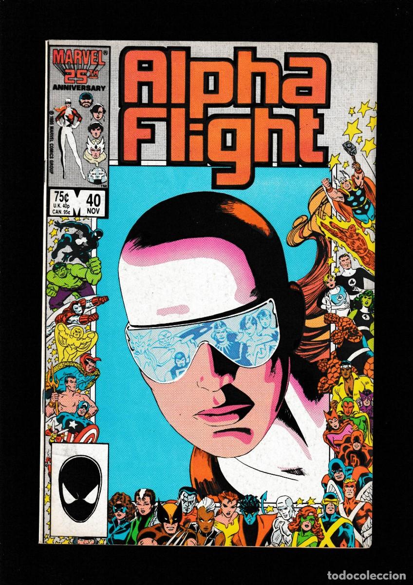 C&oacute;mics: ALPHA FLIGHT 40 - MARVEL 1986 VFN- / MARVEL 25TH ANNIVERSARY COVER - Foto 1