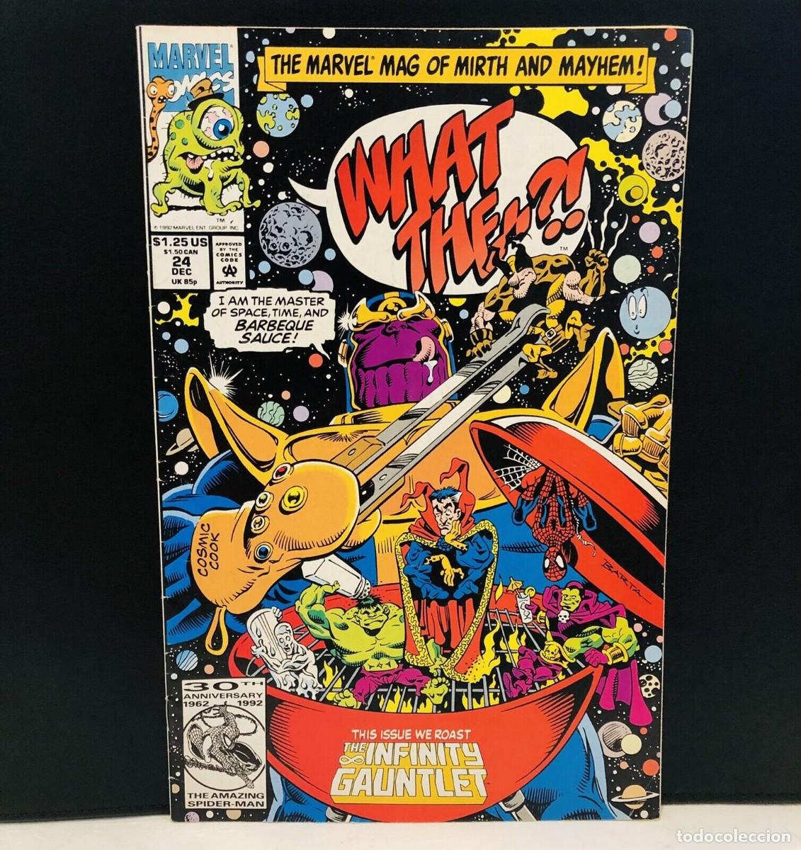 C&oacute;mics: WHAT THE? #24 MARVEL PARODY INFINITY GAUNTLET Marvel Comics Thanos - Foto 1
