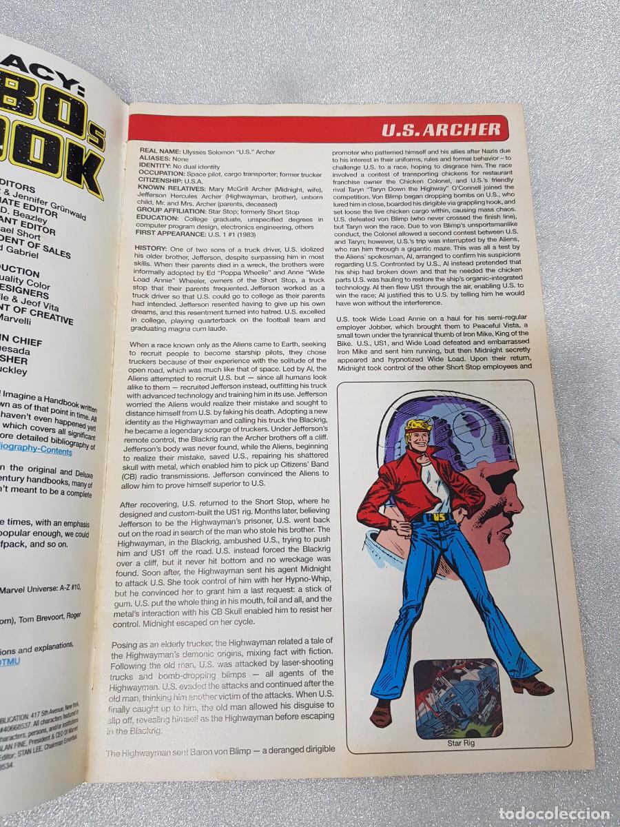 C&oacute;mics: MARVEL LEGACY THE 1980 HANDBOOK - Foto 2