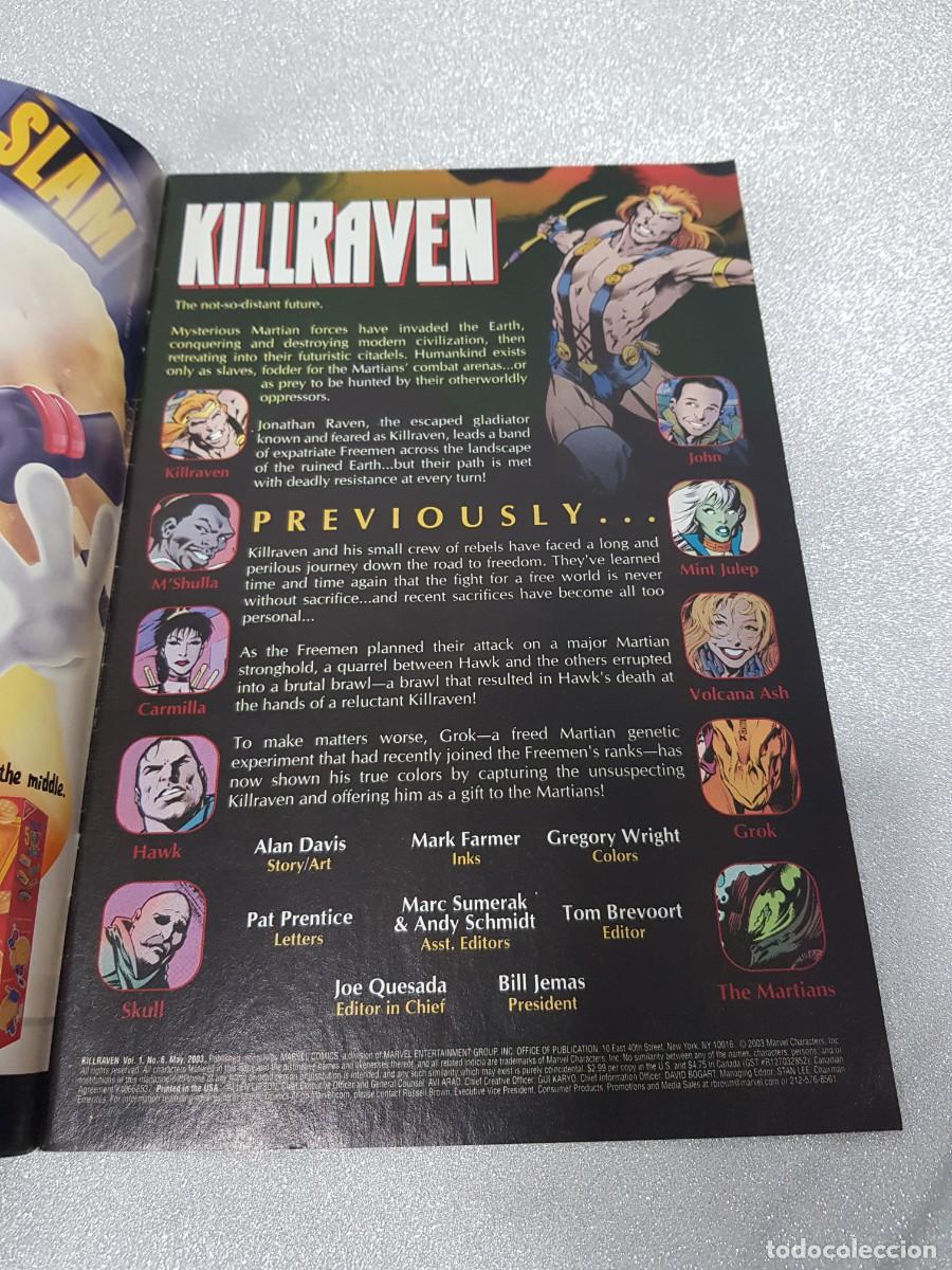 C&oacute;mics: COMIC GRAPA MARVEL PG DIRECT EDITION KILLRAVEN 6 OF 6 - Foto 2