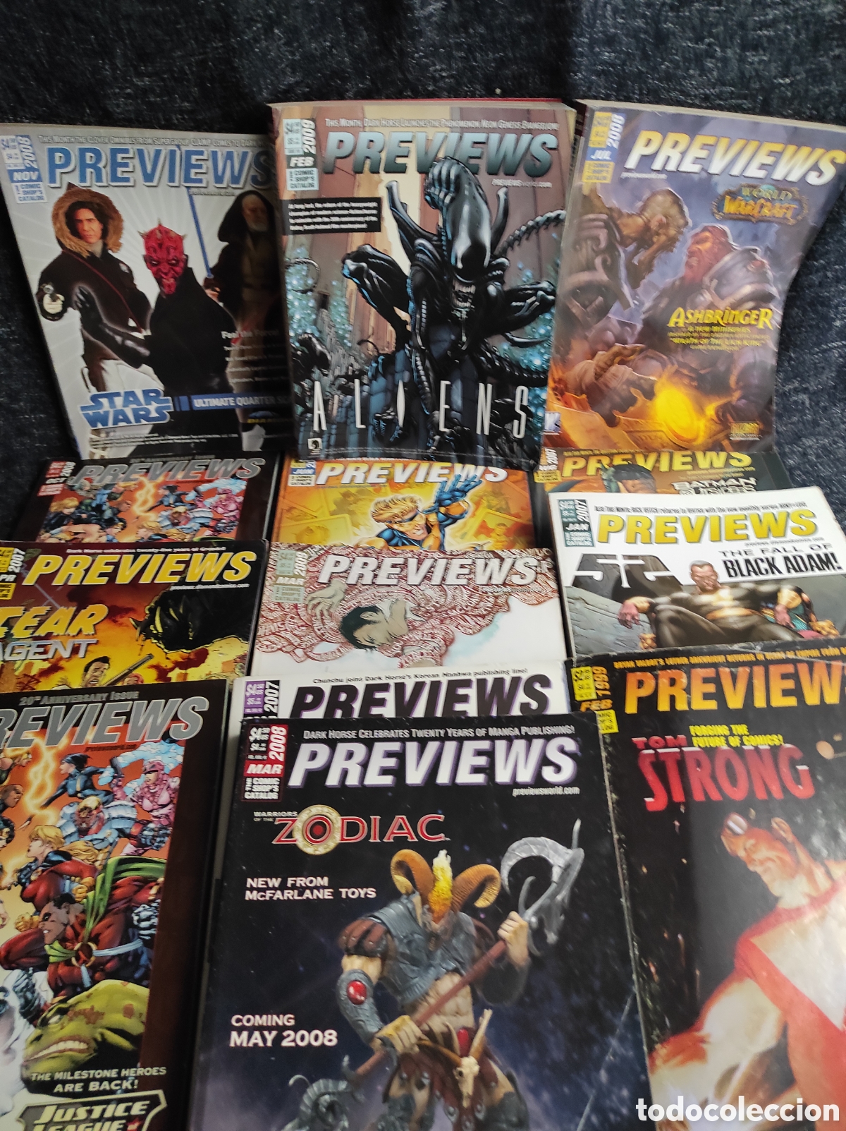 Comics: PREVIEWS LOTE DE 12 EJEMPLARES - CATALOGOS DE COMICS USA A&Ntilde;O 1999, 2007, 2008, 2009,