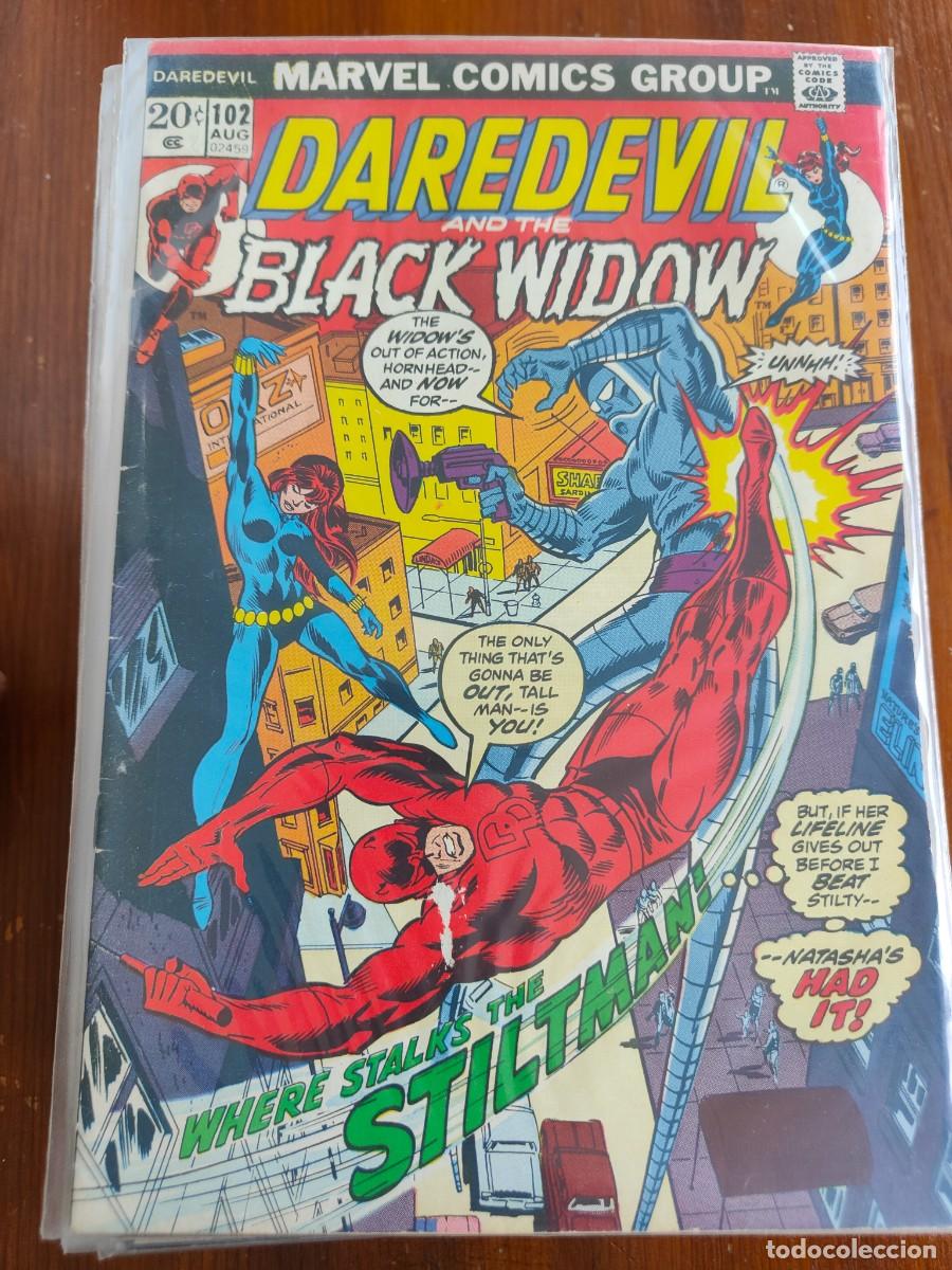 C&oacute;mics: Daredevil 102 vol 1 with Black Widow Marvel 1973 - Foto 1