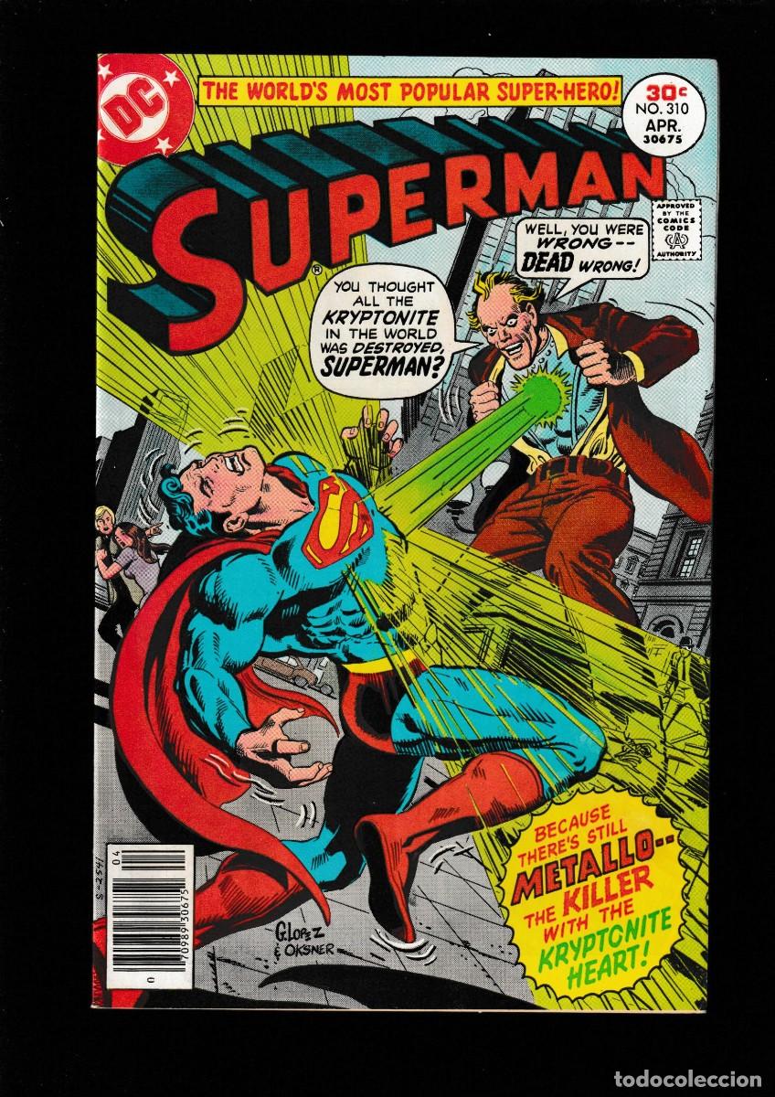 C&oacute;mics: SUPERMAN 310 - DC 1977 VFN / METALLO - Foto 1