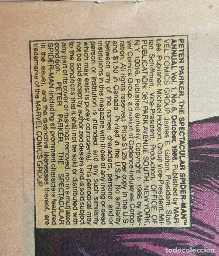 C&oacute;mics: SPIDER MAN ANNUAL Comic Usa, A&ntilde;os 80 - Foto 4