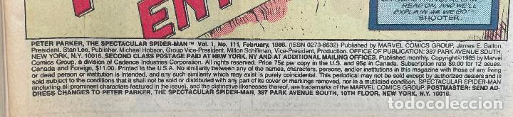 C&oacute;mics: SPIDER MAN Comic Usa, A&ntilde;os 80 numero 111 - Foto 4