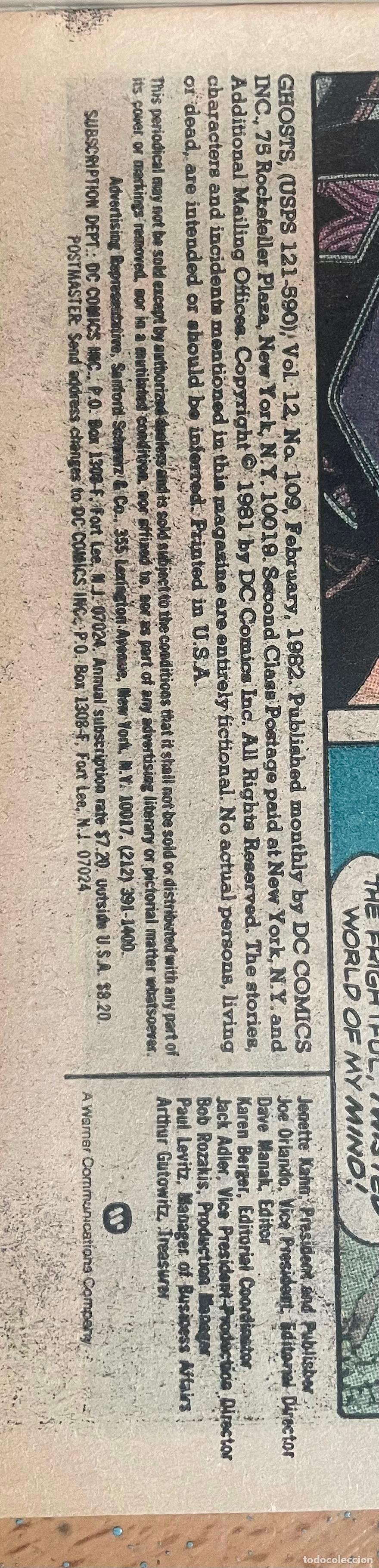 C&oacute;mics: GHOSTS Comic Usa, A&ntilde;os 80 Numero 109 DC - Foto 3