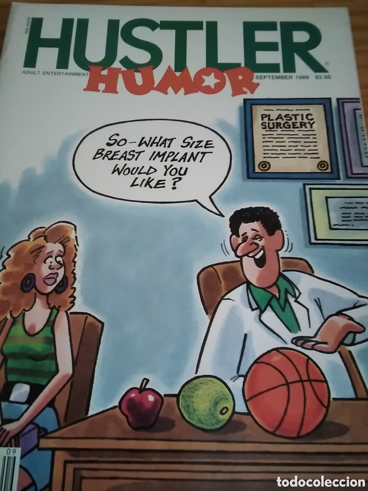 C&oacute;mics: Hustler humor chistes sat&iacute;ricos edicion americana sobre temas sociales 1989 septiembre