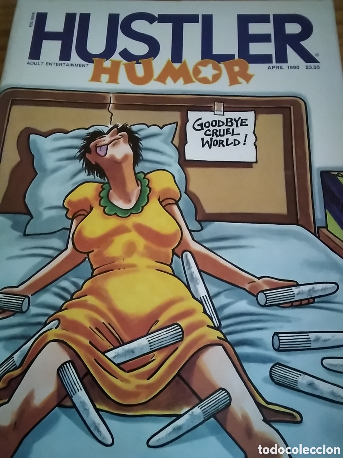 C&oacute;mics: Hustler humor chistes sat&iacute;ricos edicion americana sobre temas sociales 1990 abril
