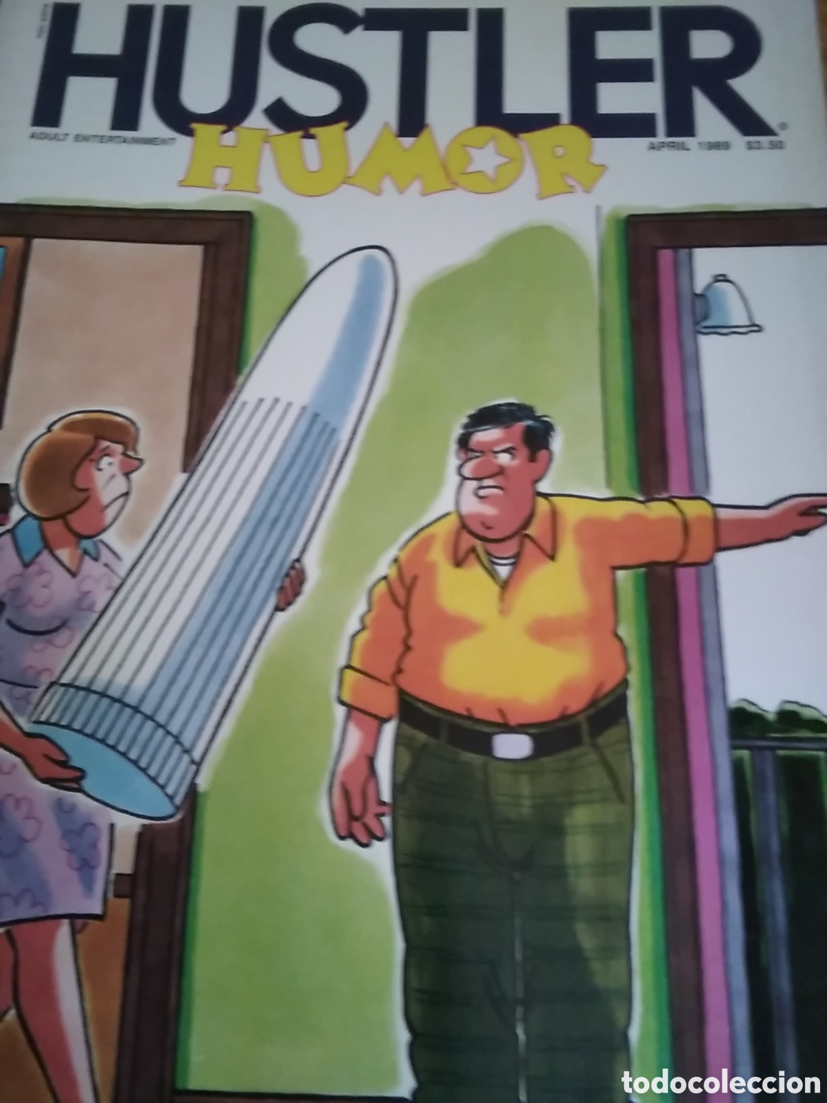 C&oacute;mics: Hustler humor chistes sat&iacute;ricos edicion americana sobre temas sociales 1989 abril
