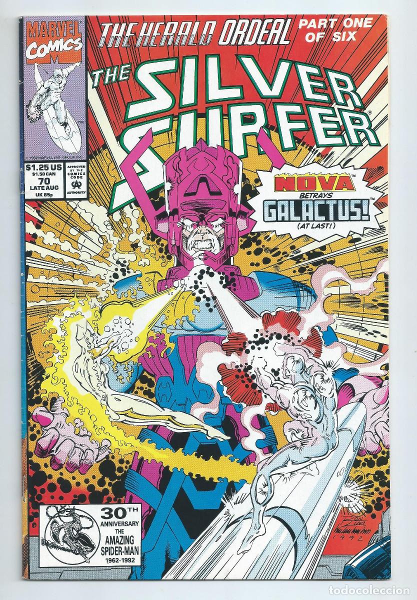C&oacute;mics: SILVER SURFER N&ordm; 70 (AGOSTO 1992). ORIGINAL MARVEL- COMO NUEVO. - Foto 1