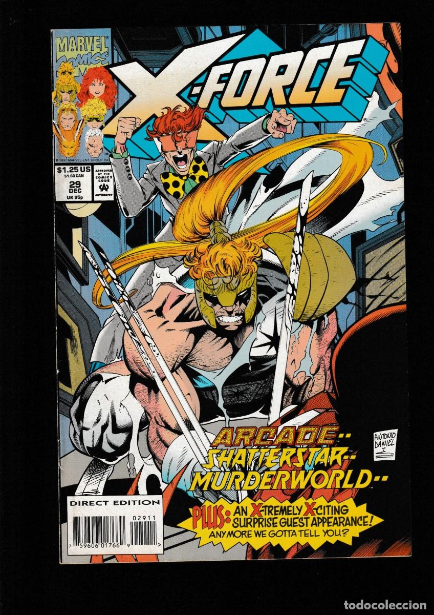 C&oacute;mics: X-FORCE 29 - MARVEL 1993 VFN / ARCADE MURDERWORLD - Foto 1