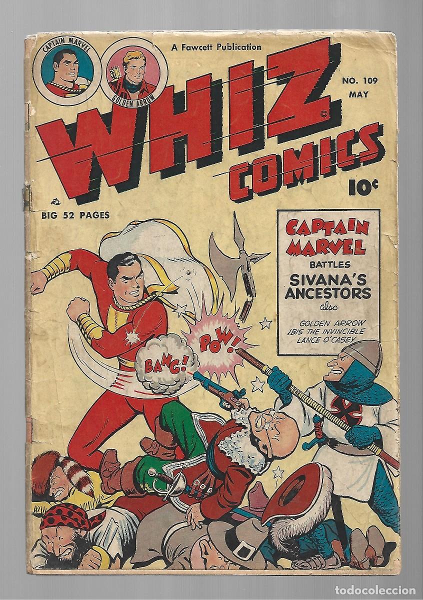 Comics: Whiz comics 109, 1949, Fawcett Publications. CajaXX