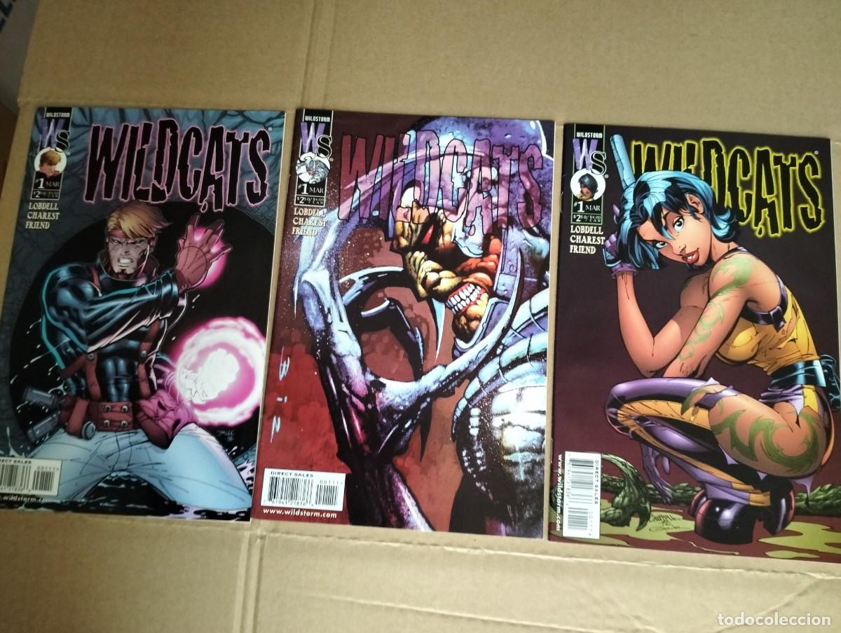 Fumetti: WILDCATS # NUMERO 1. En 3 VARIANT COVERS ( Lote 3 comics) WS en INGLES)