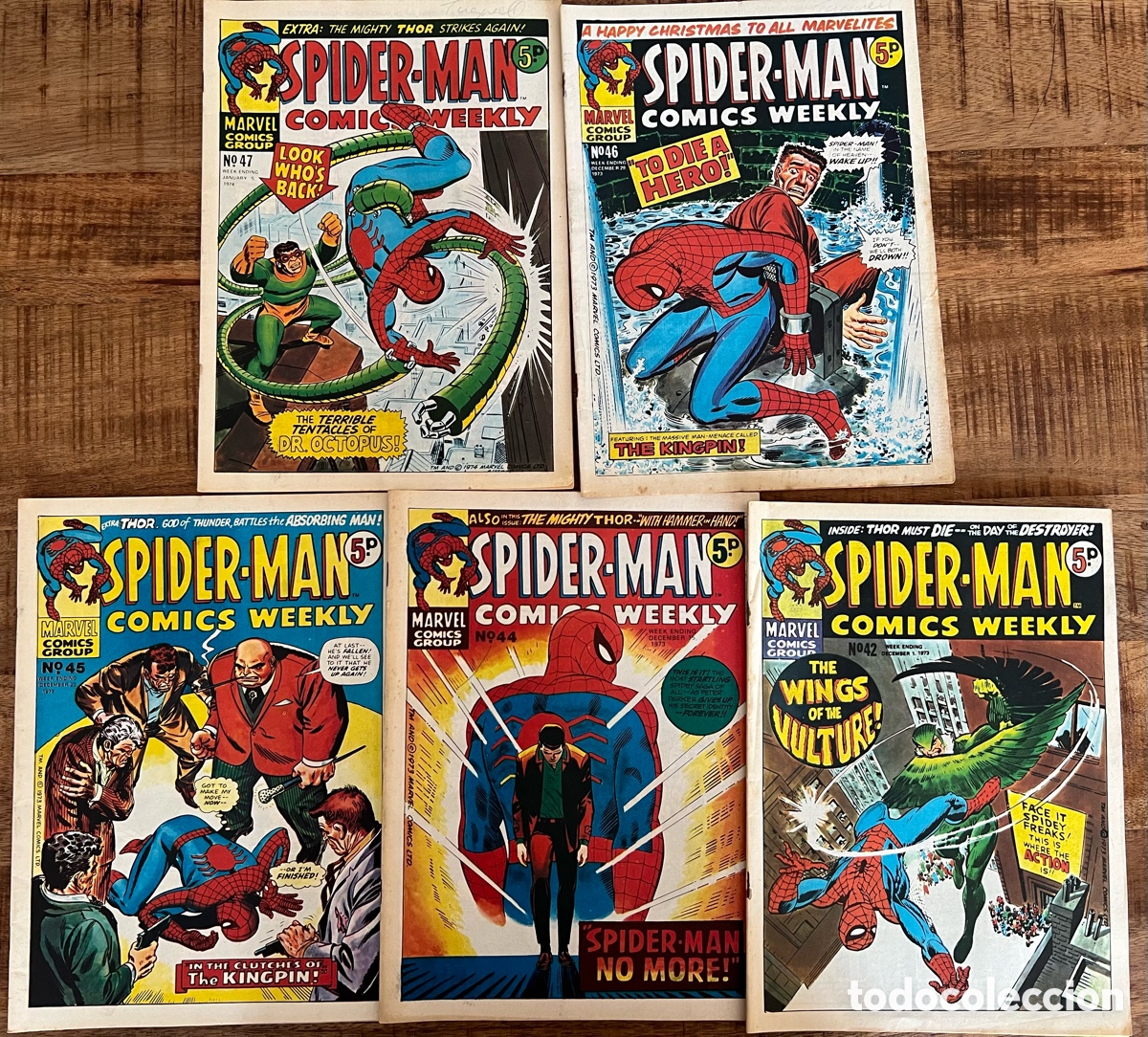 C&oacute;mics: Spiderman Comics Weekly 1973/74 17 n&uacute;meros. Marvel lote - Foto 3