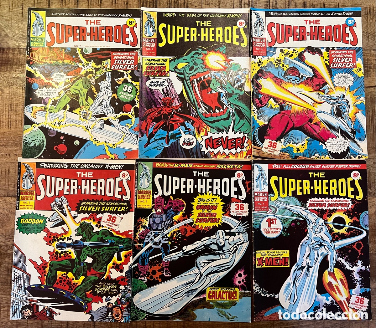 Fumetti: The Super Heroes 1975/76 49 n&uacute;meros. Marvel lote UK