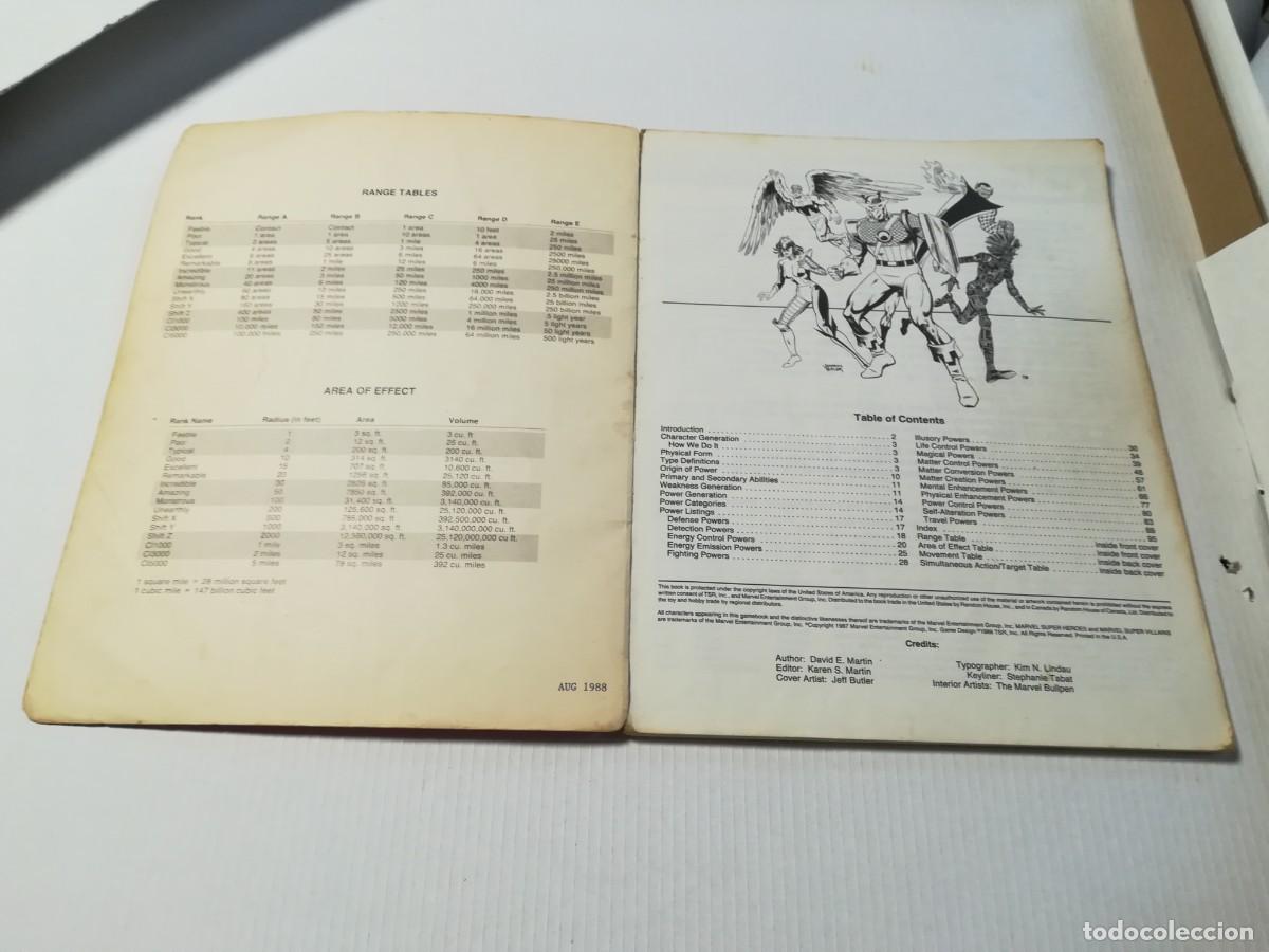 C&oacute;mics: Marvel Super Heroes, The Ultimate Powers Book, TSR, Inc. - Foto 3