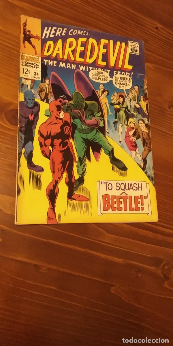 C&oacute;mics: Marvel Daredevil #34 1967 Fine Beetle app USA - Foto 1