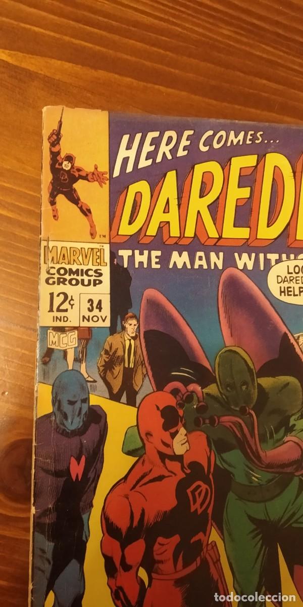 C&oacute;mics: Marvel Daredevil #34 1967 Fine Beetle app USA - Foto 2