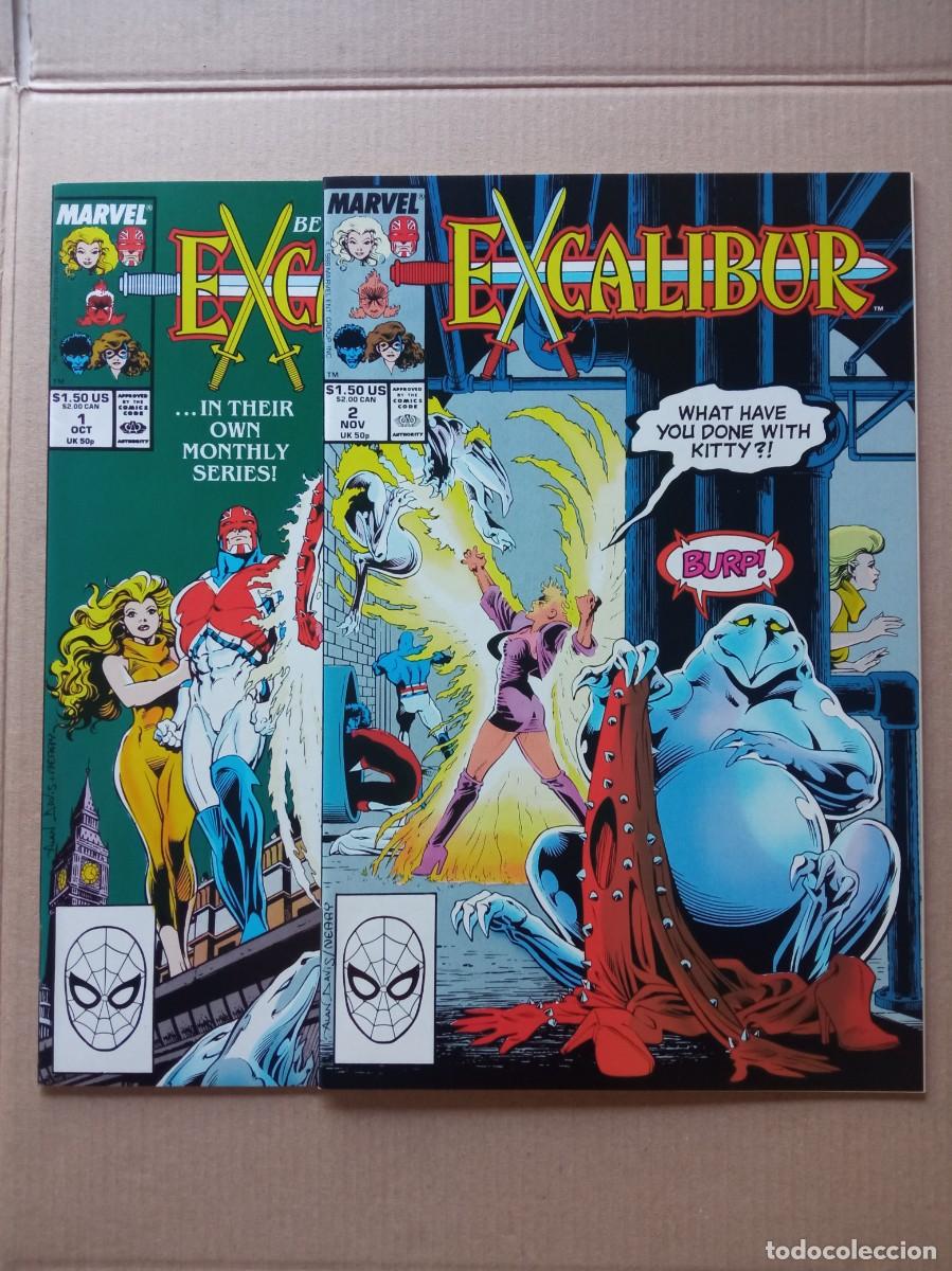 Comics: Marvel Excalibur #1 #2 1988 VF lote 2 numeros USA