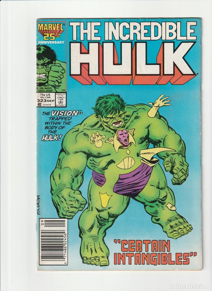 C&oacute;mics: Incredible Hulk 323 Marvel Comics 1986 En Ingles - Foto 1