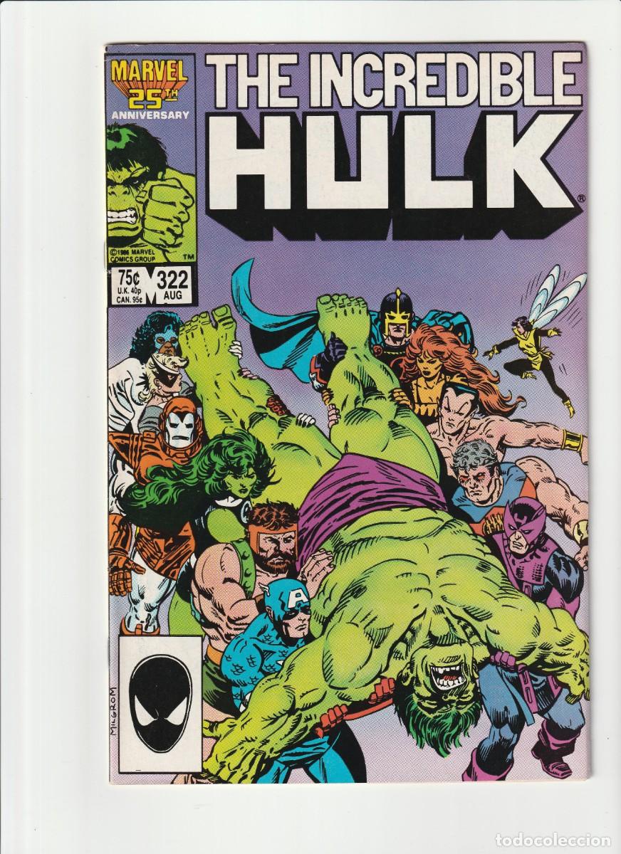 C&oacute;mics: Incredible Hulk 322 Marvel Comics 1986 En Ingles - Foto 1