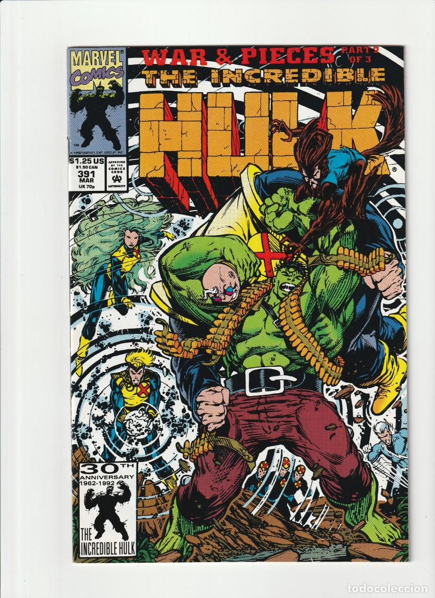 C&oacute;mics: Incredible Hulk 391 Marvel Comics 1992 En Ingles - Foto 1