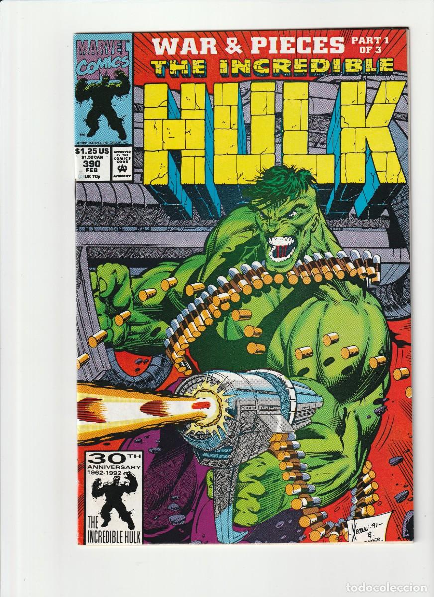 C&oacute;mics: Incredible Hulk 390 Marvel Comics 1992 En Ingles - Foto 1