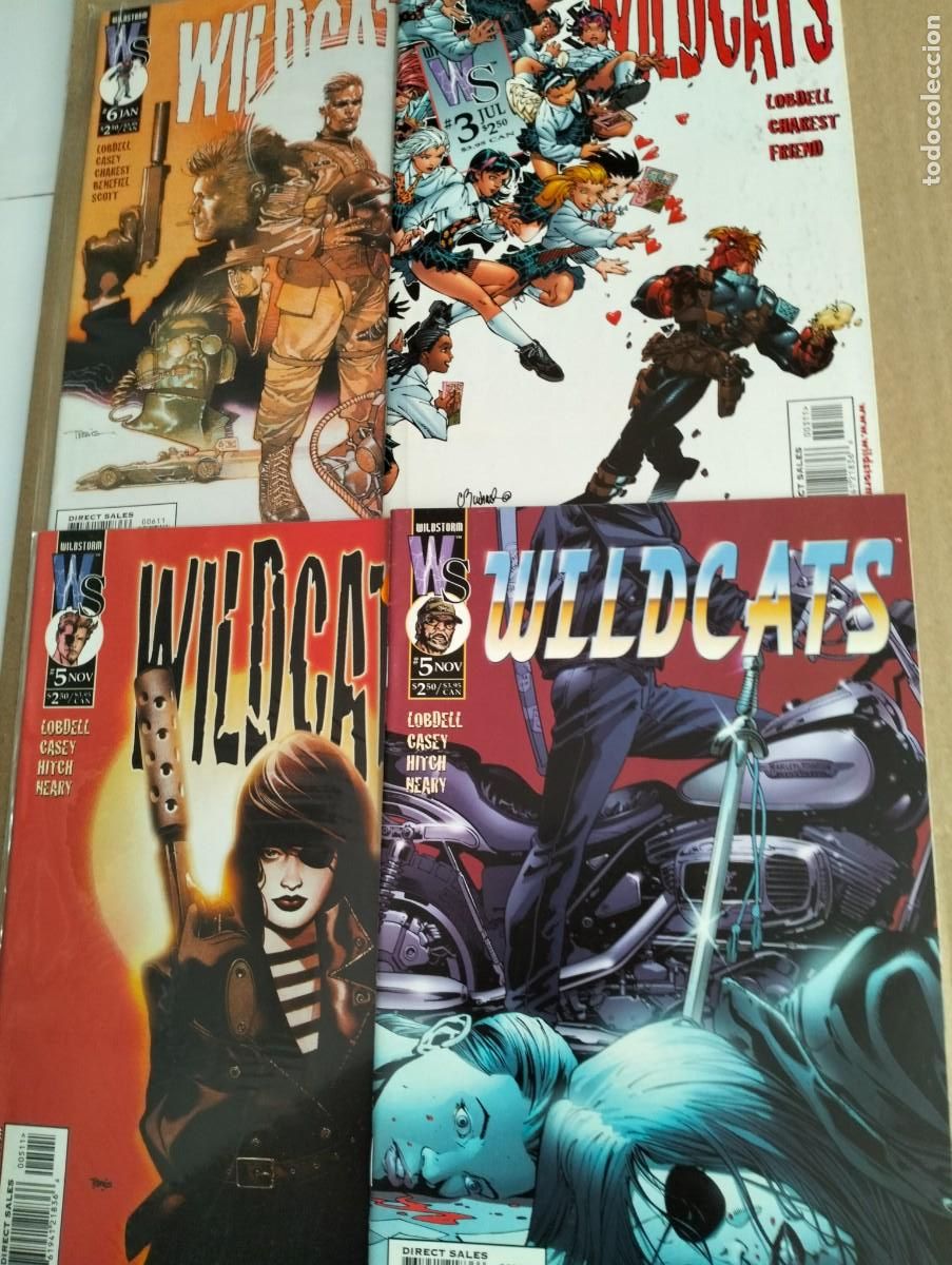 Fumetti: WILDCATS # 3 variant + 5 + 5 variant + 6 (LOTE 4 COMICS IMAGE EN INGLES )