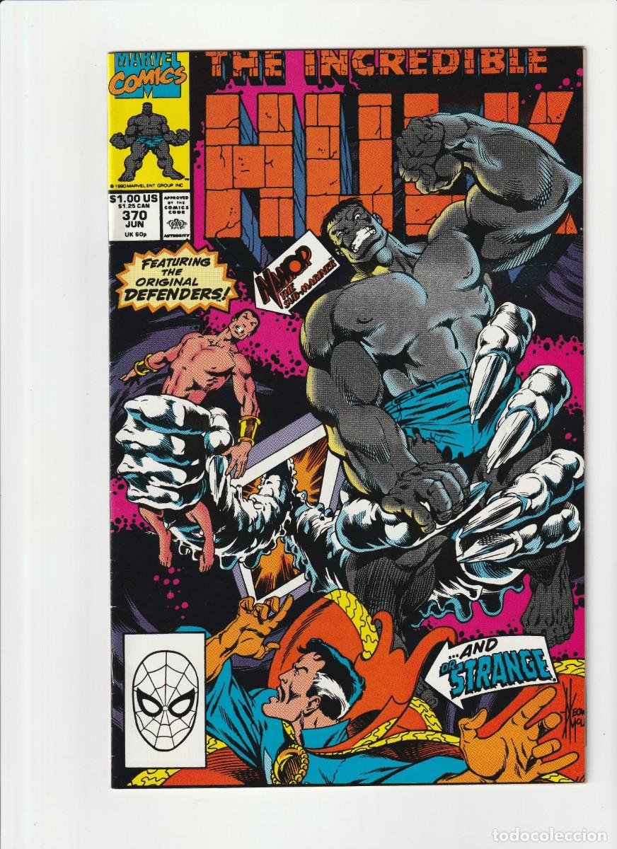 C&oacute;mics: The Incredible Hulk 370 Marvel Comics 1990 En Ingles - Foto 1
