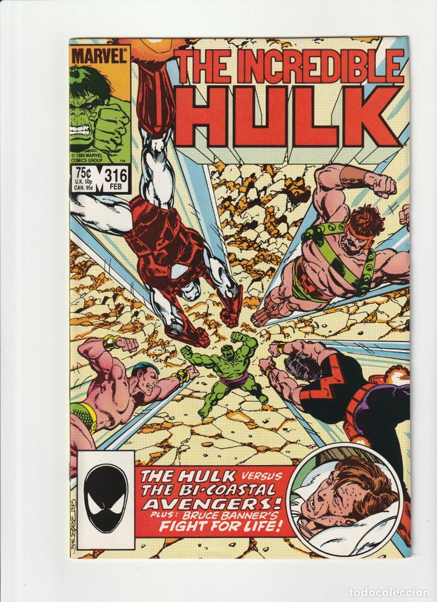 C&oacute;mics: Incredible Hulk 316 Marvel Comics 1986 En Ingles - Foto 1