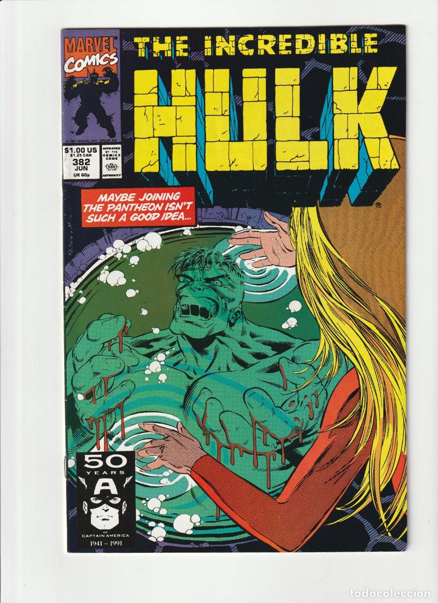 C&oacute;mics: Incredible Hulk 382 Marvel Comics 1991 En Ingles - Foto 1