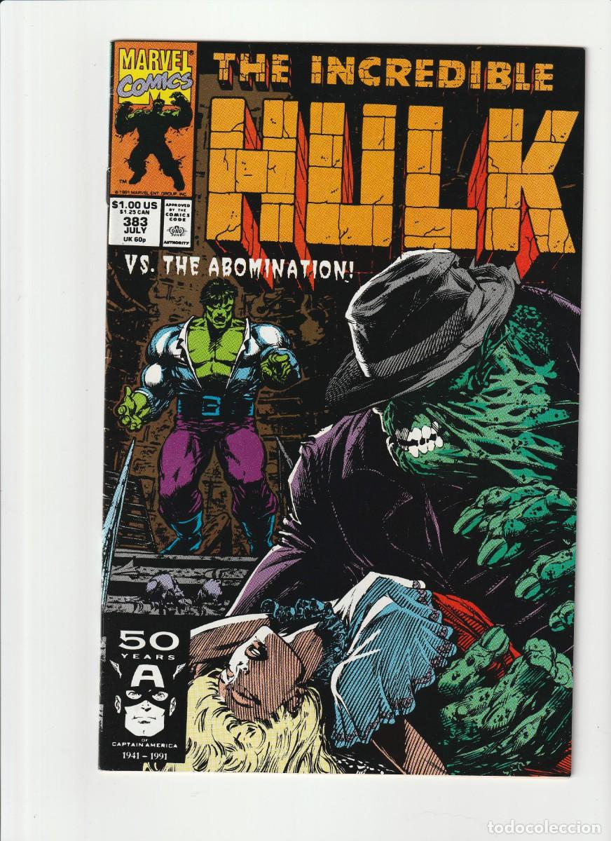 C&oacute;mics: Incredible Hulk 383 Marvel Comics 1991 En Ingles - Foto 1